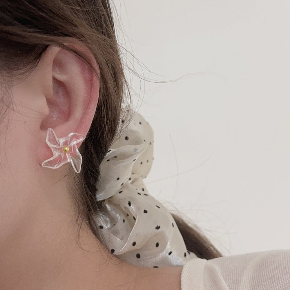 Cross Bow Sier Needle Light Luxury Earrings