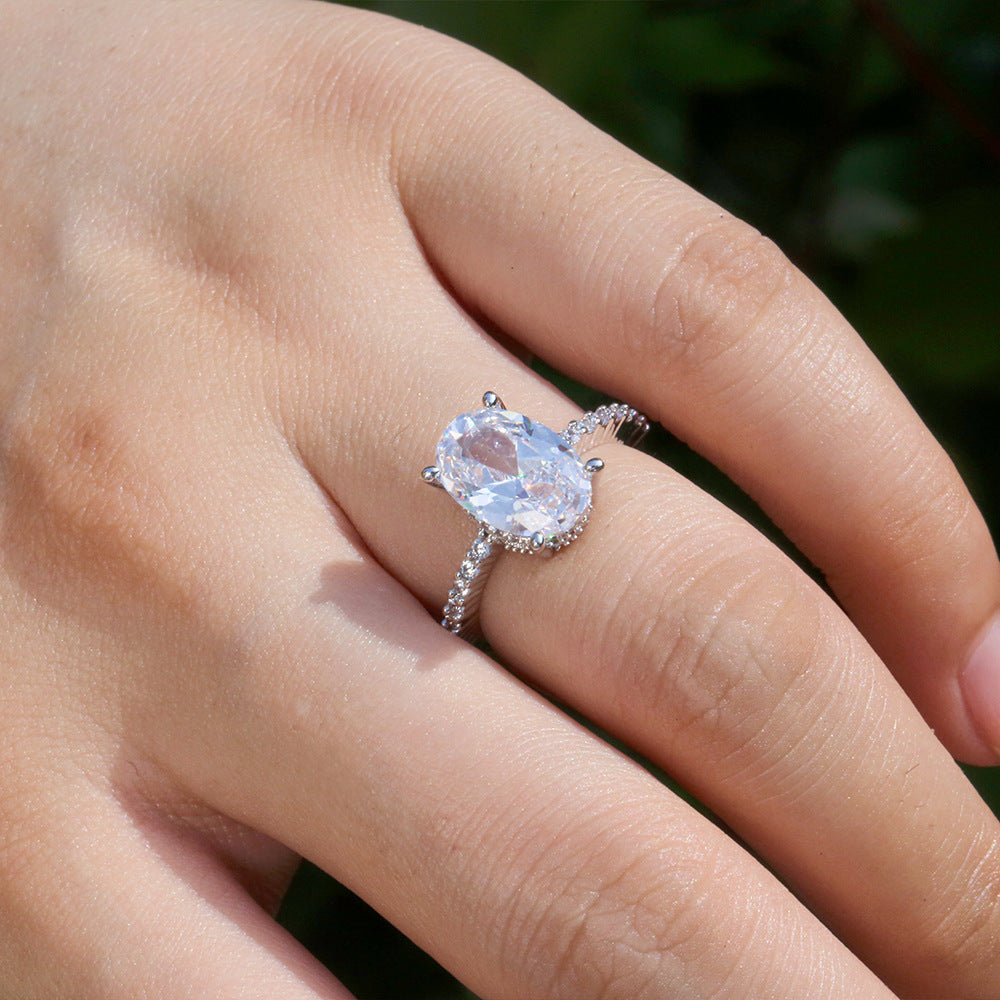 Fashion Personalized Zircon White Gold Style Ring