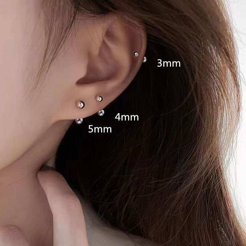 And Simple Compact Mini Threaded Beads Earrings