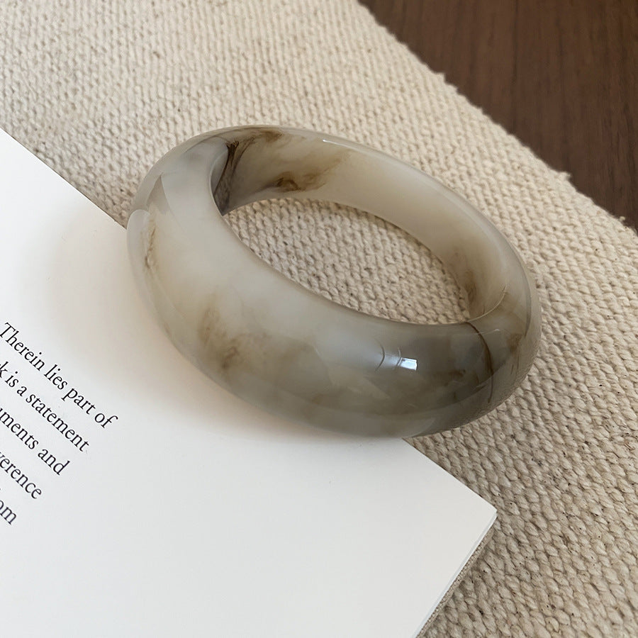 Women's Irregular Resin Minority Simple Retro Temperament Personality Fashion Design Unique Bracelets