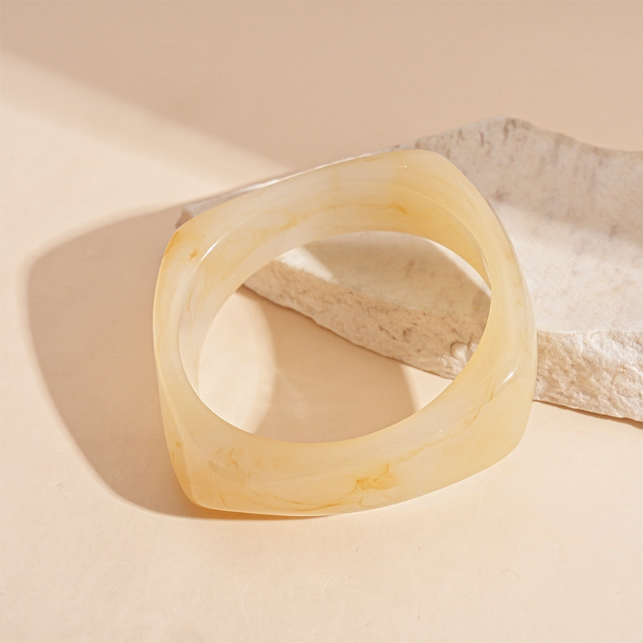 Women's Irregular Resin Minority Simple Retro Temperament Personality Fashion Design Unique Bracelets