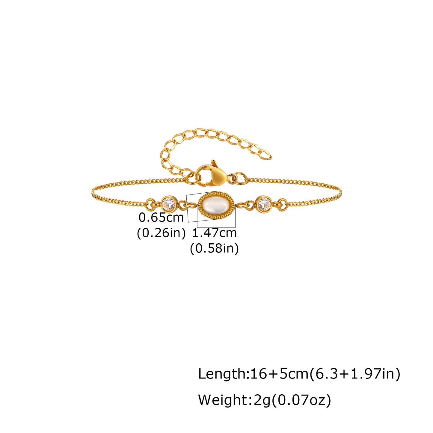 Women's Stainless Steel Zircon Flower Butterfly Full Bracelets