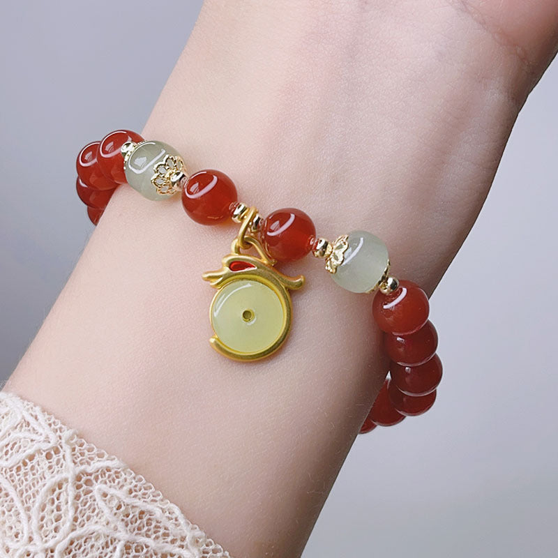 Agate Lucky Bag Zodiac Dragon Birthday Bracelets