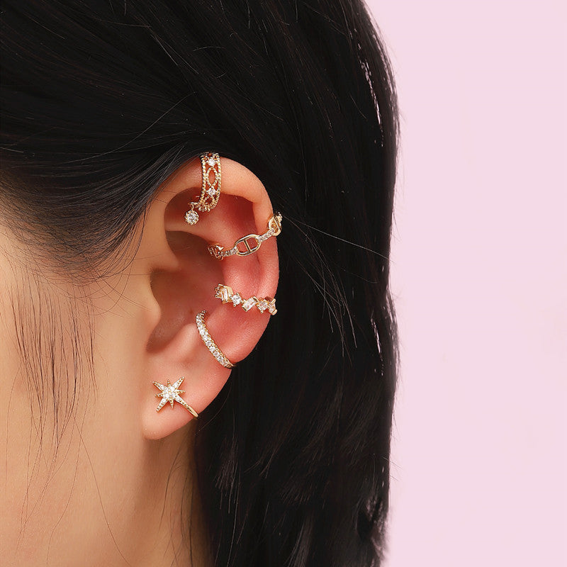 No Pierced Female Elegant Personality Diamond Simple Ear Clip