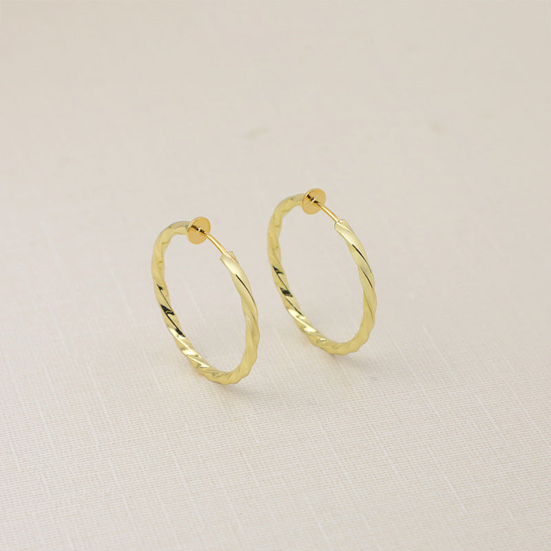 Versatile Glamorous Exaggerated Spring Twisted Big Ear Clip
