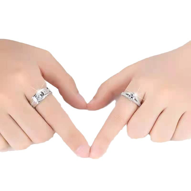 Women's & Men's Wedding Diamond Pair Get Girlfriends Birthday Rings