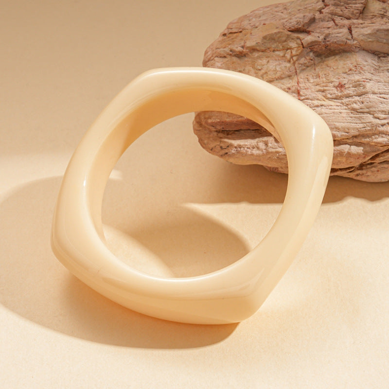 Women's Irregular Resin Minority Simple Retro Temperament Personality Fashion Design Unique Bracelets