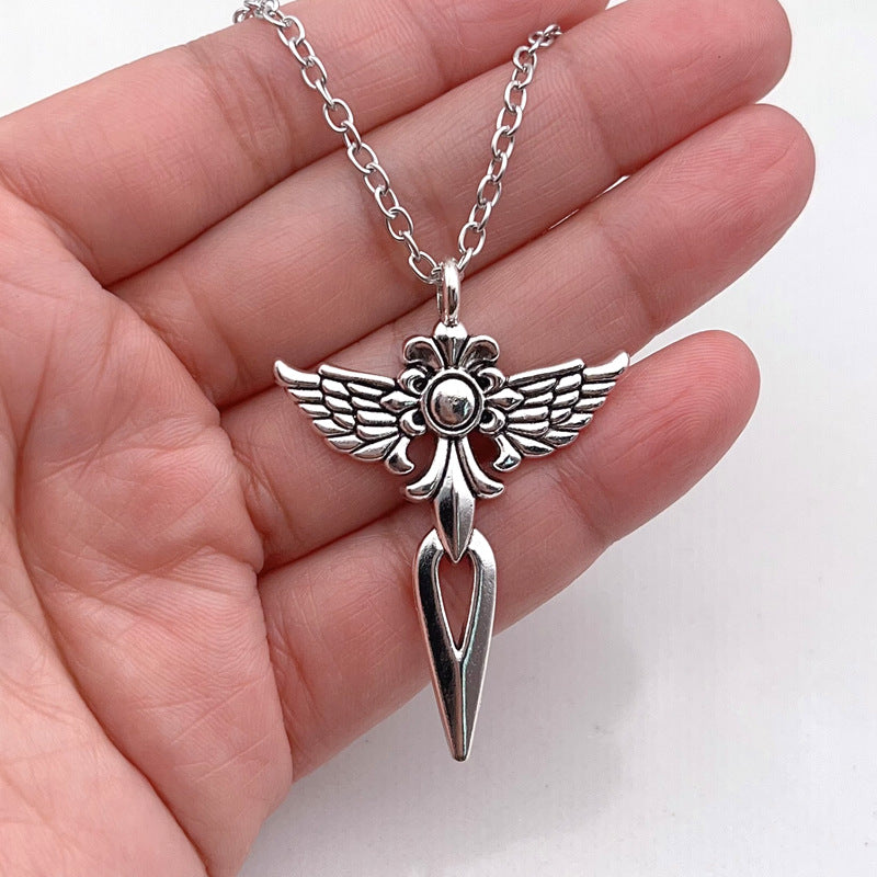 Alloy Decoration Cross Clothing Material Dark Necklace