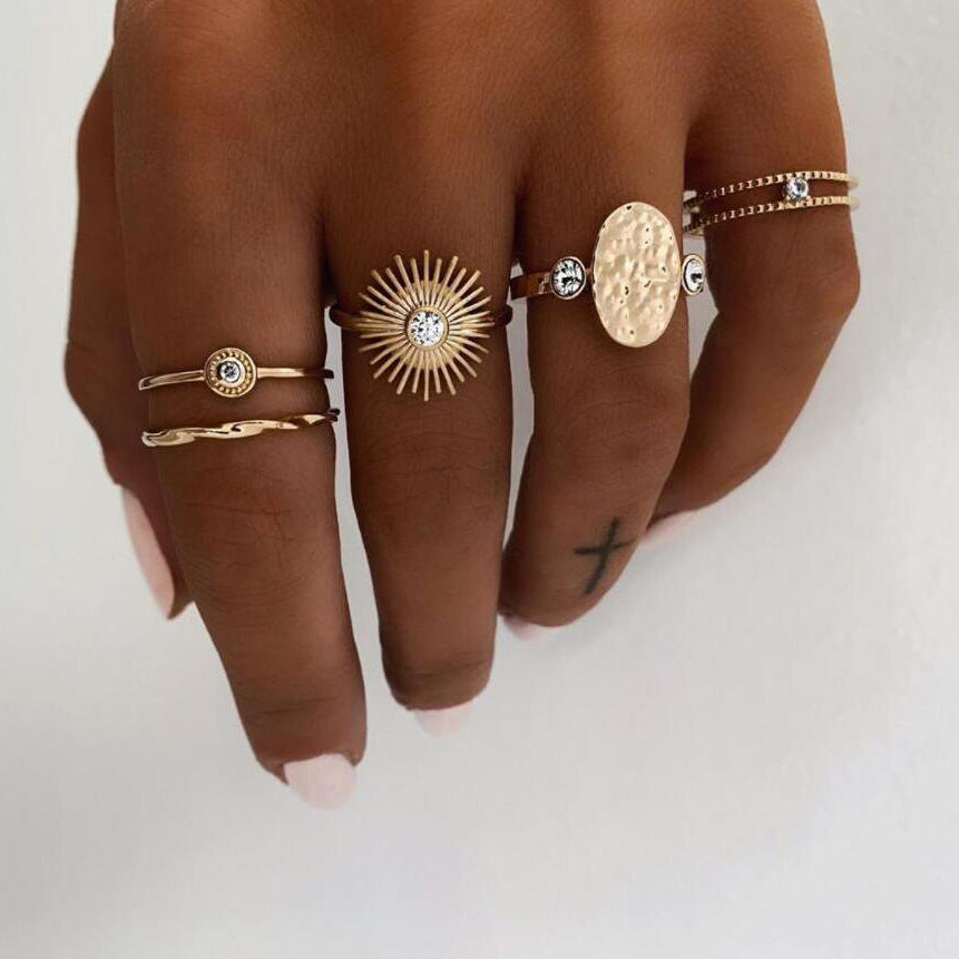 Clearance Vintage Creative Heart Hollow Butterfly Rings