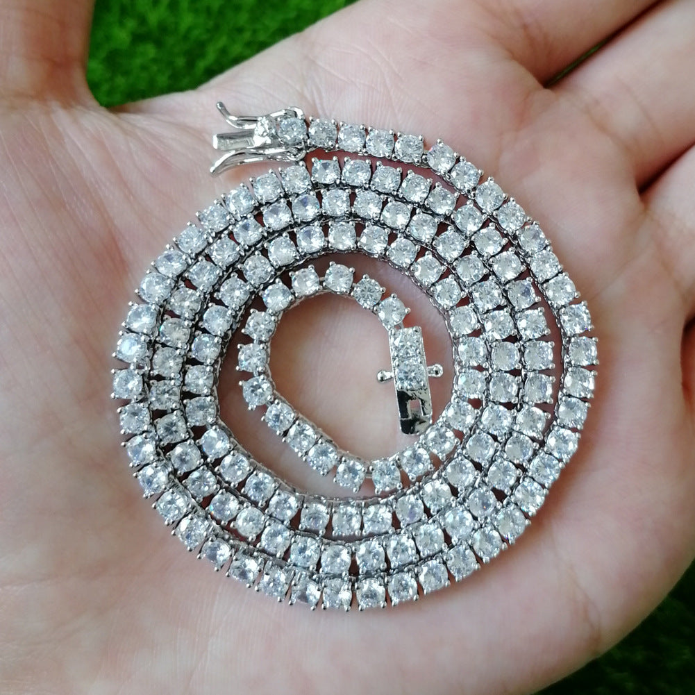 Tennis Chain Copper Micro Inlaid Zircon Single Row Necklace