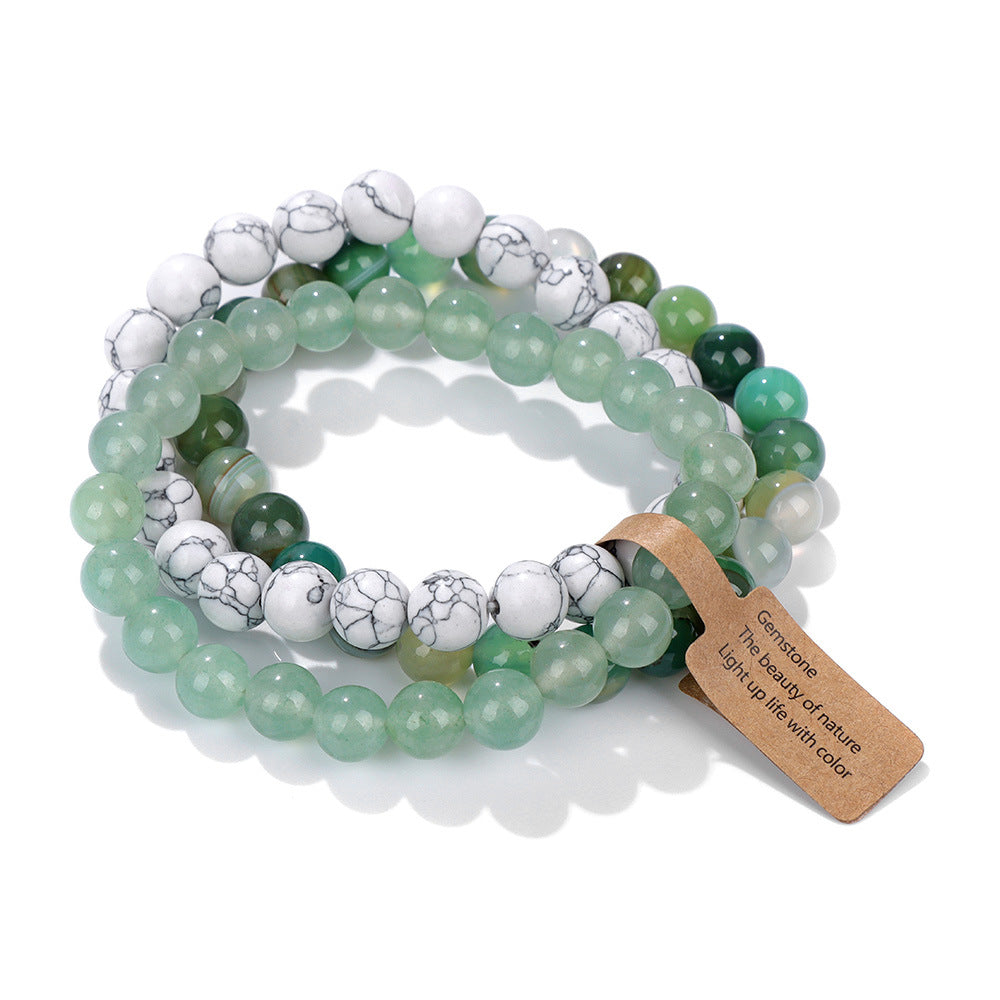 Bracelets de combinaison d'améthyste de perles de cristal de pierre naturelle pour femmes