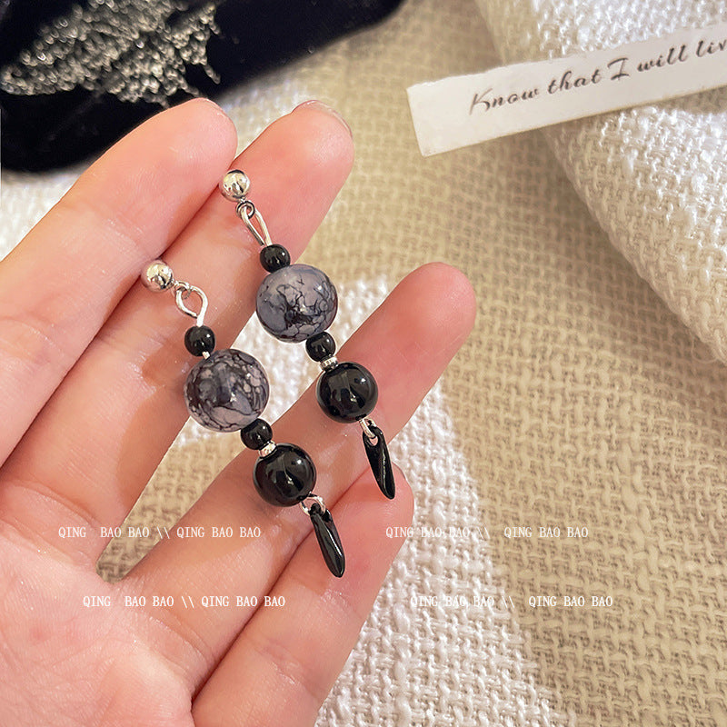 Women's Chinese Ancient Style Tassel National High Sense Stud Earrings
