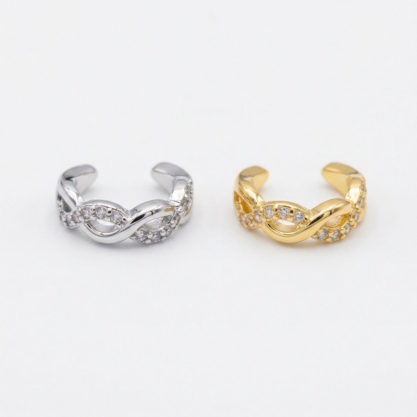 Copper Micro Inlaid Zircon Shaped Exquisite Versatile Without Ear Clip