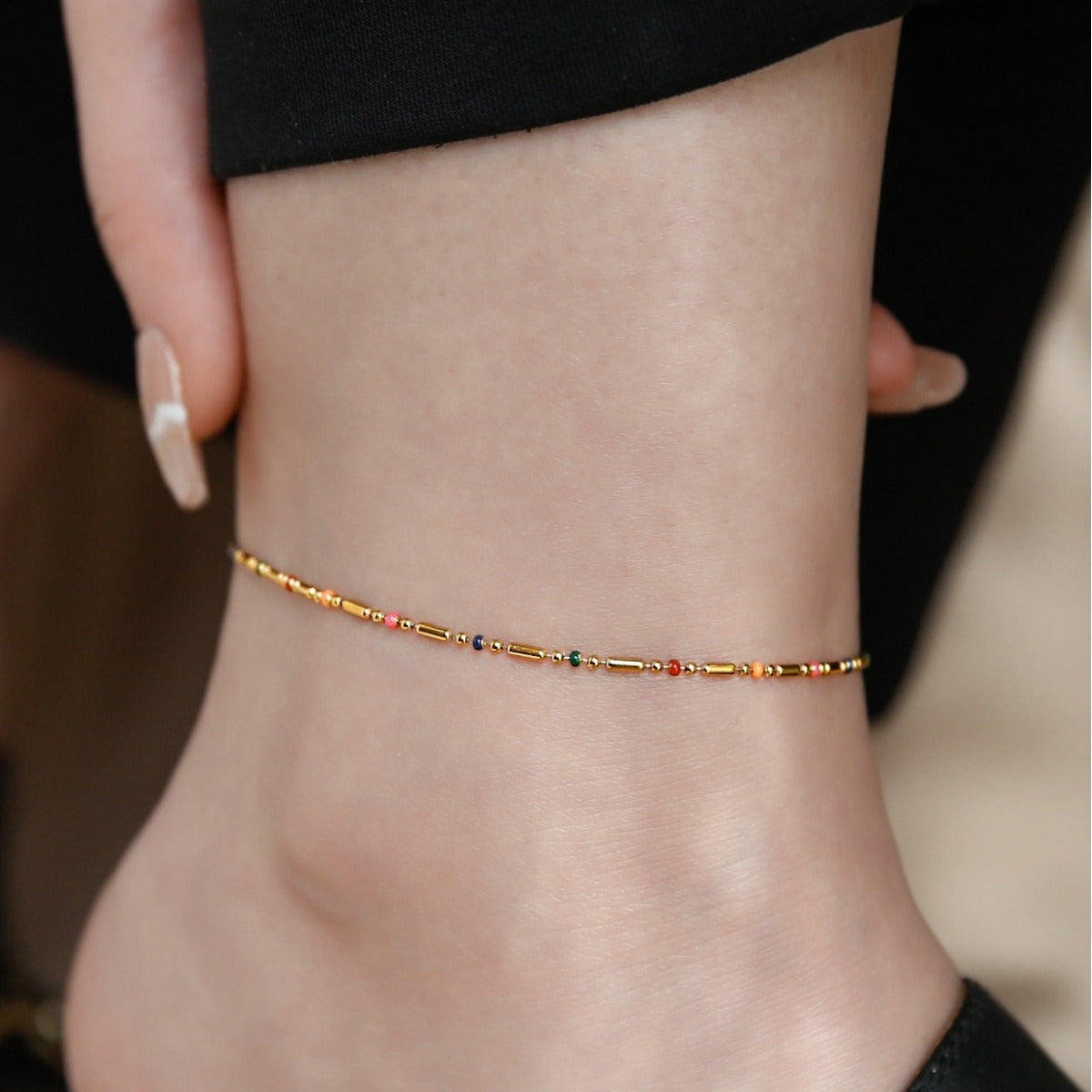 Korean Style Fresh Elegant Simple Personality Commute Rice Bead Chain Jewelry Set