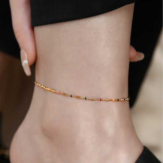 Korean Style Fresh Elegant Simple Personality Commute Rice Bead Chain Jewelry Set