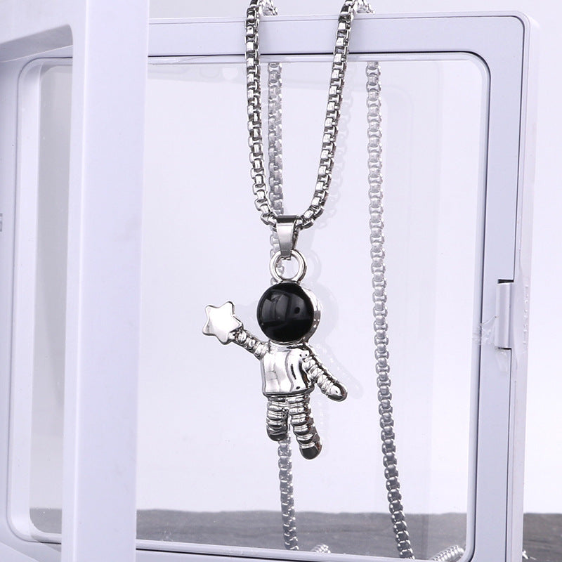 Men's Korean Style Astronaut Star Picker Spaceman Necklaces