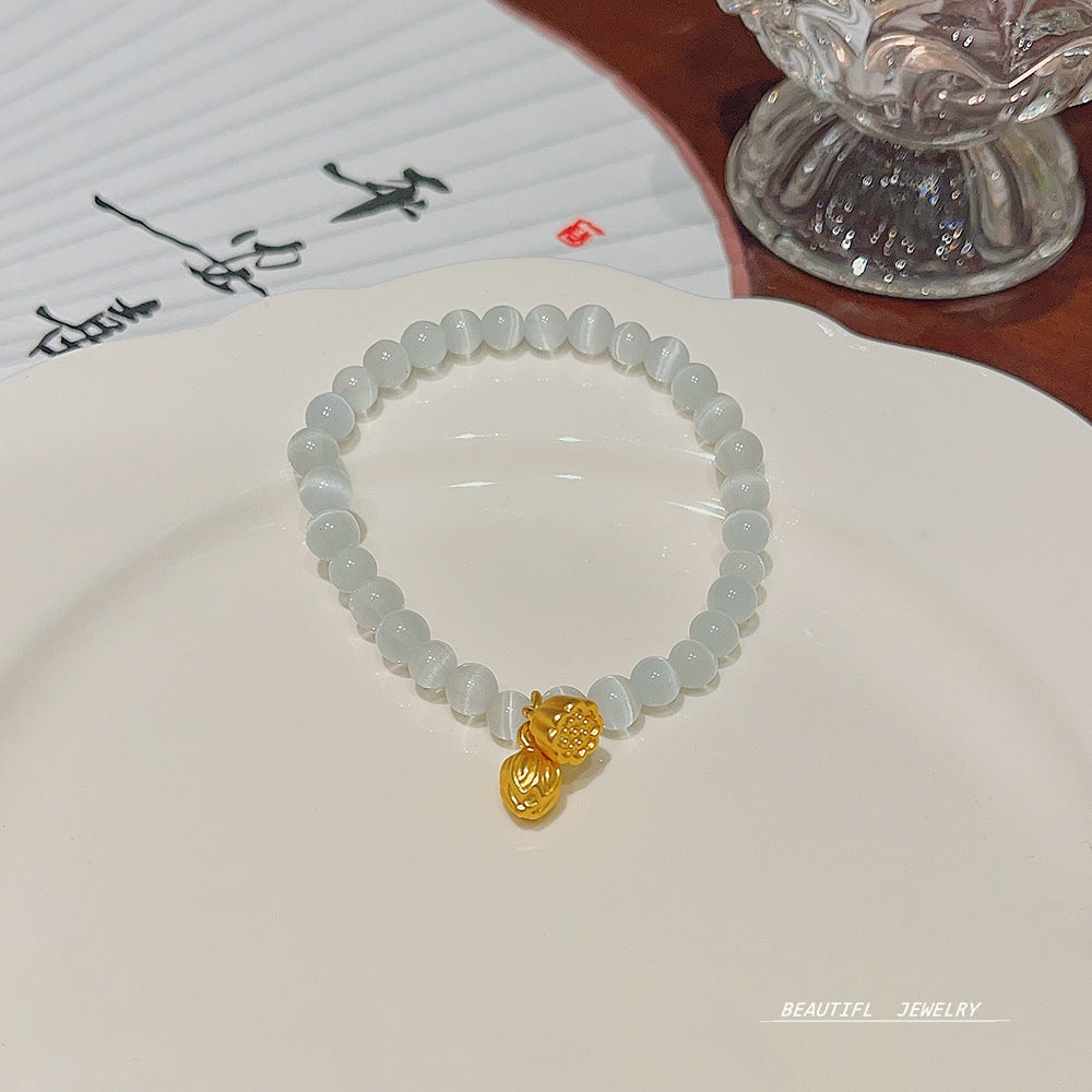 Women's Fashion Creative Natural Stone Crystal Pearl Bracelets