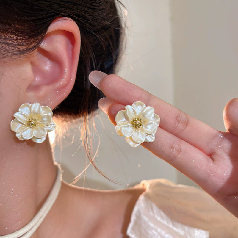 Women's Vacation Style Super Fairy Sweet Flower Seaside Colorful Little Wild Earrings