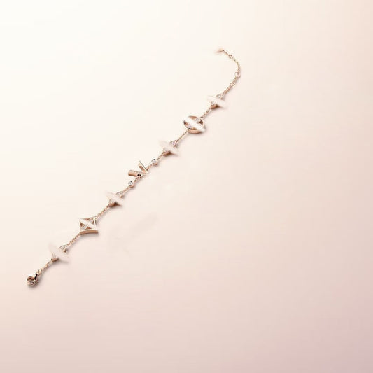 Life Four Leaves Starry V Word Affordable Luxury Bracelet