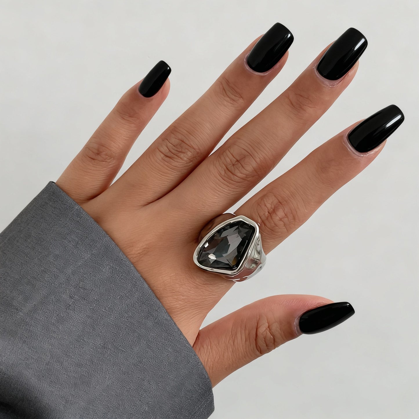Women's Combined Fashion Liquid Lava Flower Irregular Rings