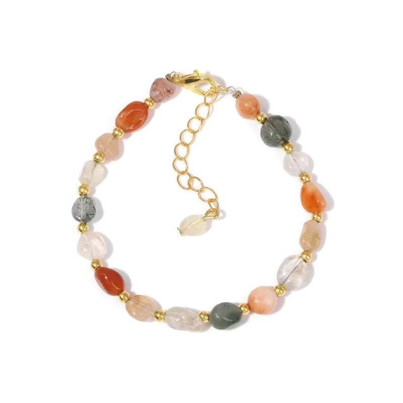 Women's Accompanying Natural Gravel Adjustable Irregular Simple Bracelets