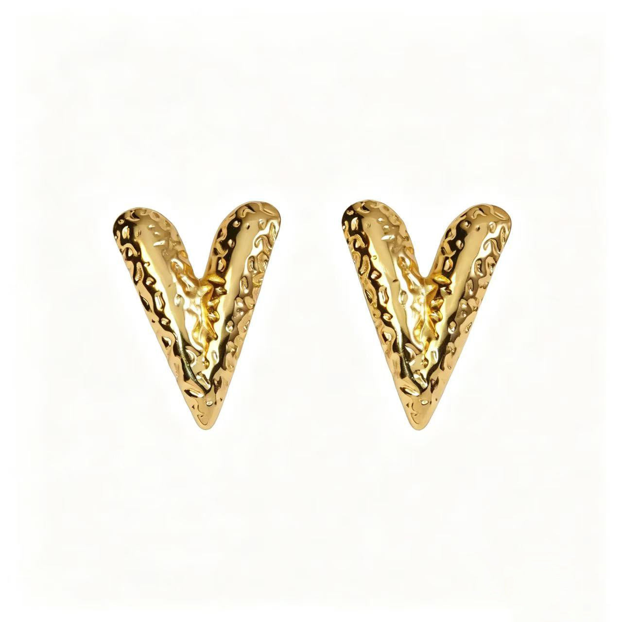 Women's Stainless Steel Light Luxury High-grade Titanium Gold-plated Stud Earrings