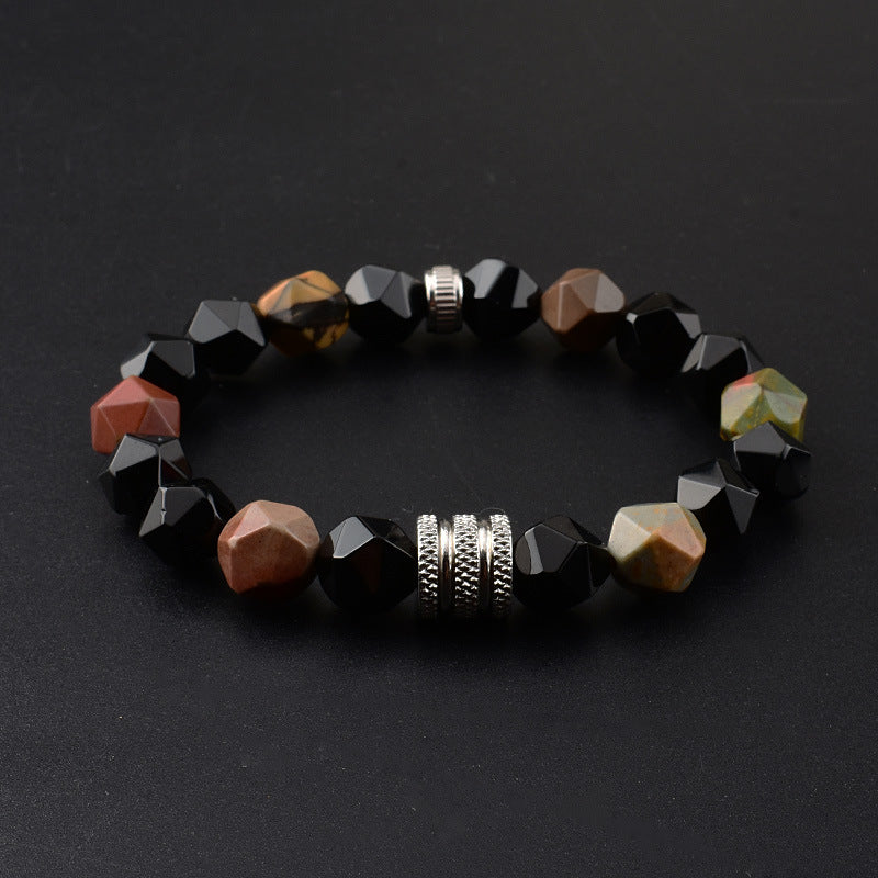 Bracelets de niche fins en agate mixte pour hommes, ornement de mode