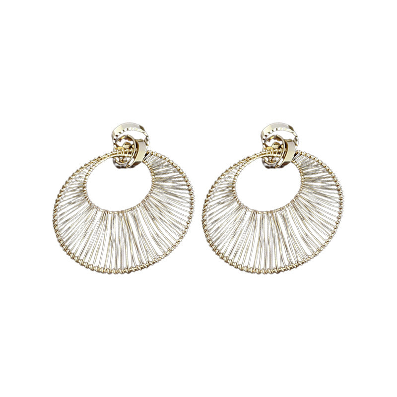 Exaggerated Metal Hollow Circle And Personalized High-grade Earrings