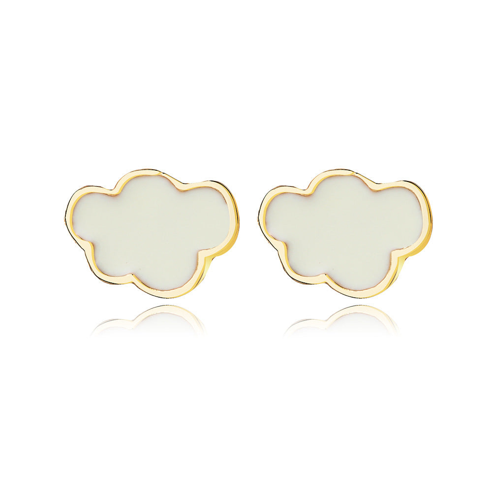 Women's Cloud Small Ear Creative Sweet Dripping Earrings