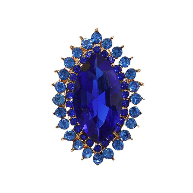 Retro Fashion Eye-catching Luxury Oval Temperament Rings