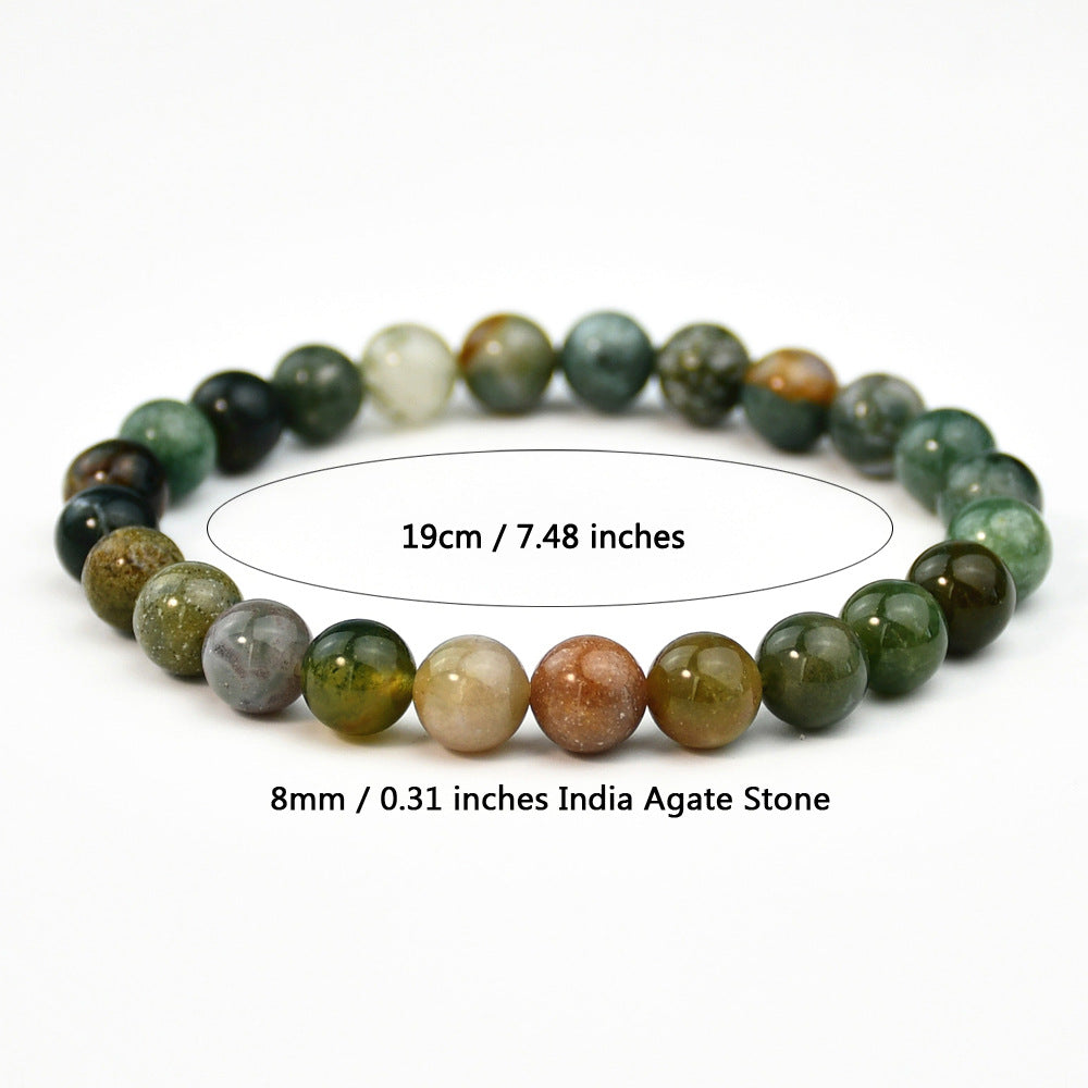 Agate Stone Beaded Male And Female Personality Twin Style Bracelets