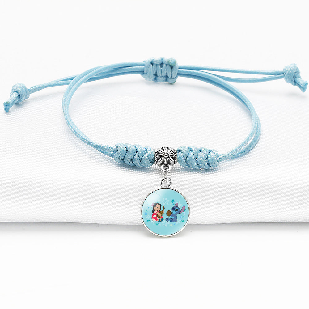 Bracelets à nœud Dorje de dessin animé bleu point d'étoile