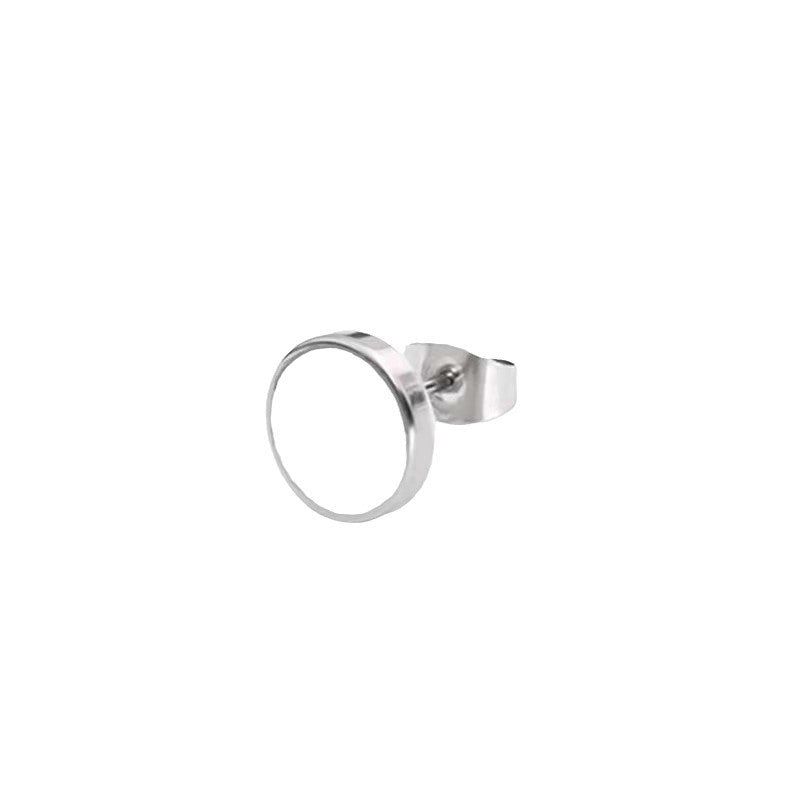 Fashion Trend Round Stainless Steel Personalized Stud Earrings