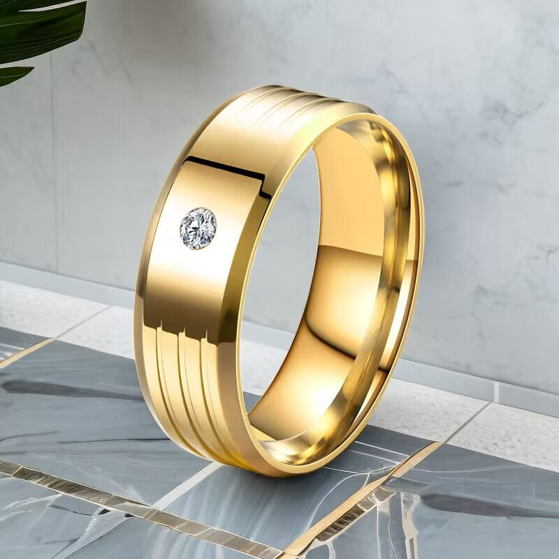 Men's Xi Yin Fashion Titanium Steel Personality Rings