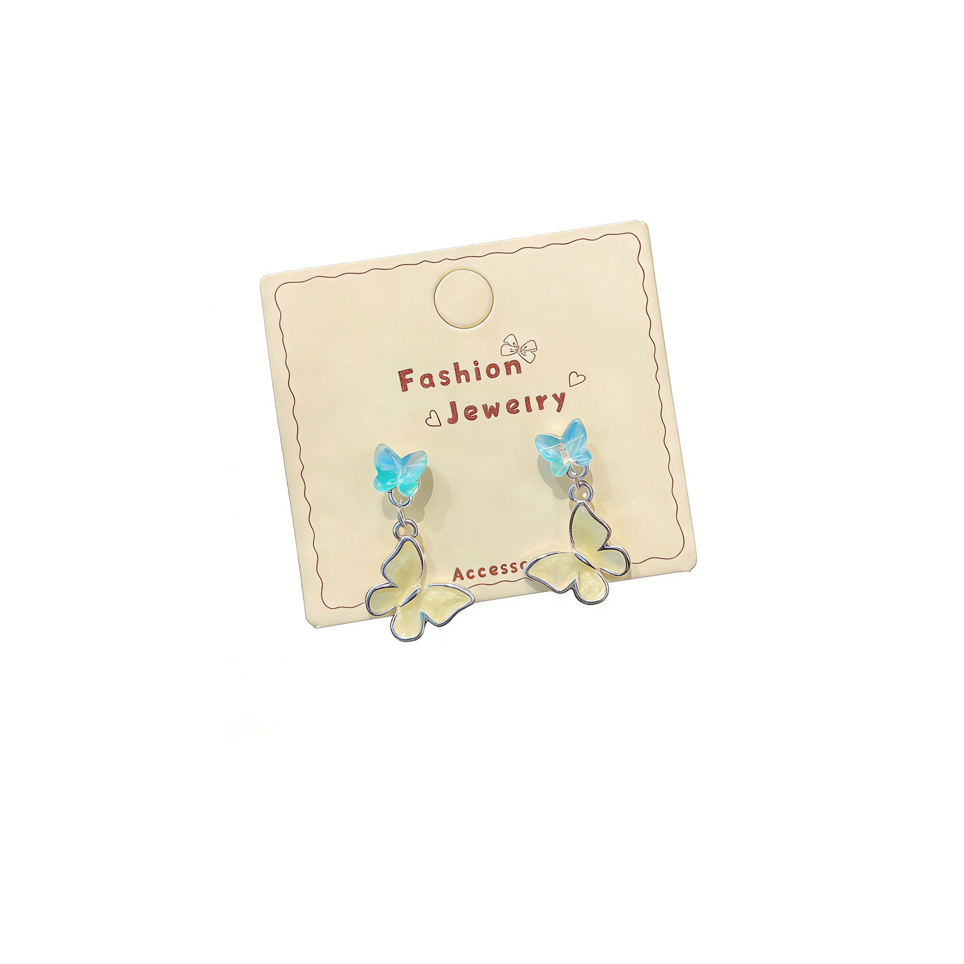 Women's Summer Butterfly Enamel Suit Super Fairy Blue Green Sweet Cute Rings