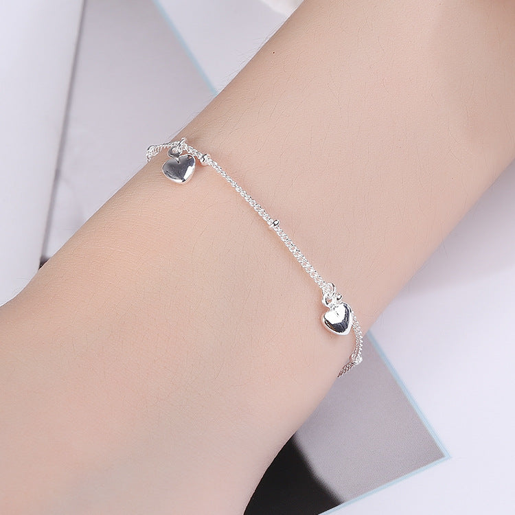 Women's Sweet Five Small Heart Personality Heart-shaped Hand Bracelets