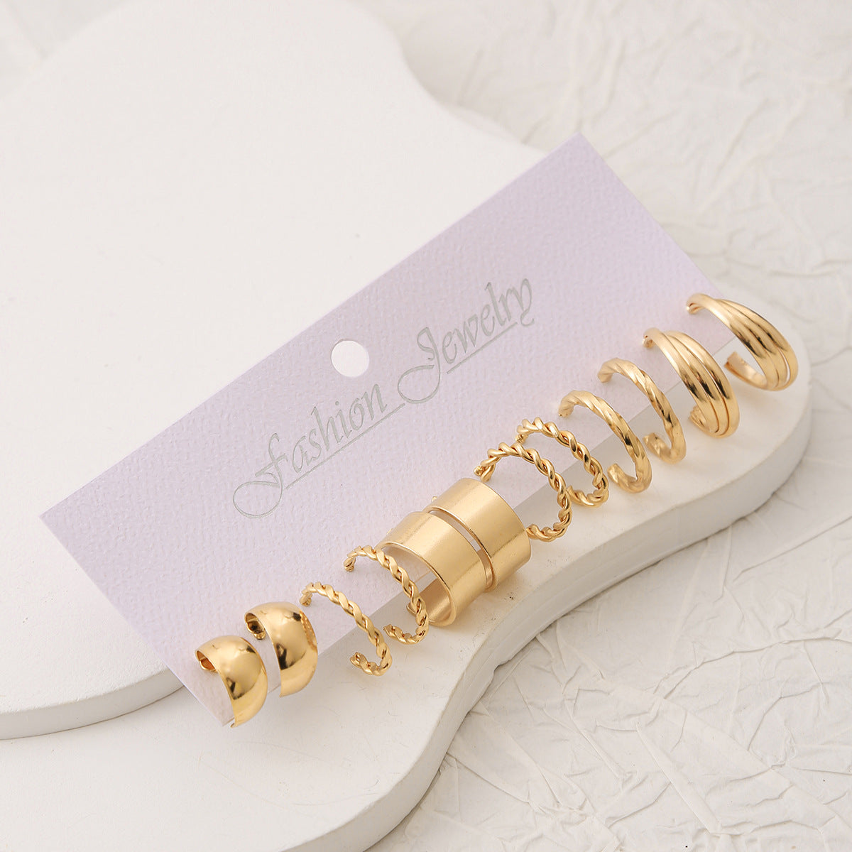 Metal High-grade Ear Square Geometric Vintage Earrings