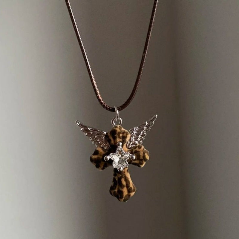 Women's Fun Cute Big Ears Ceramic Puppy Necklace