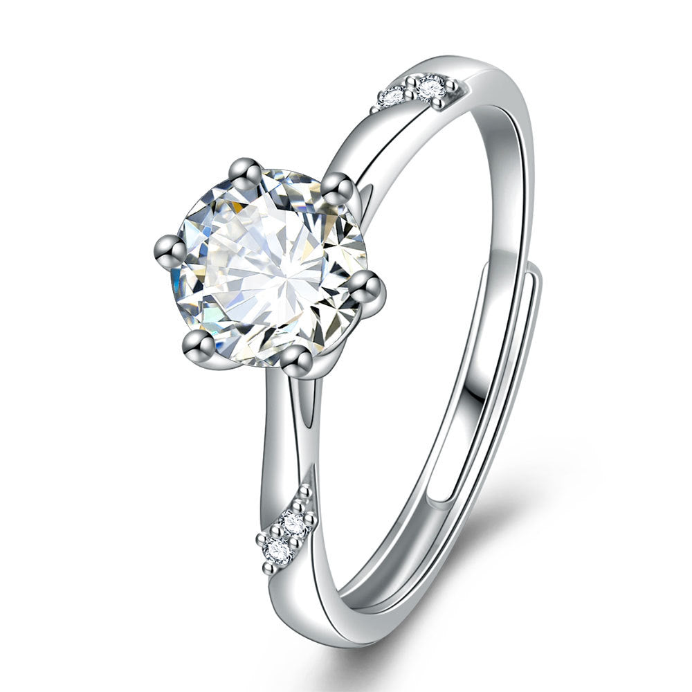 Carat Flower Arm Inlaid Diamond In The Debris Rings