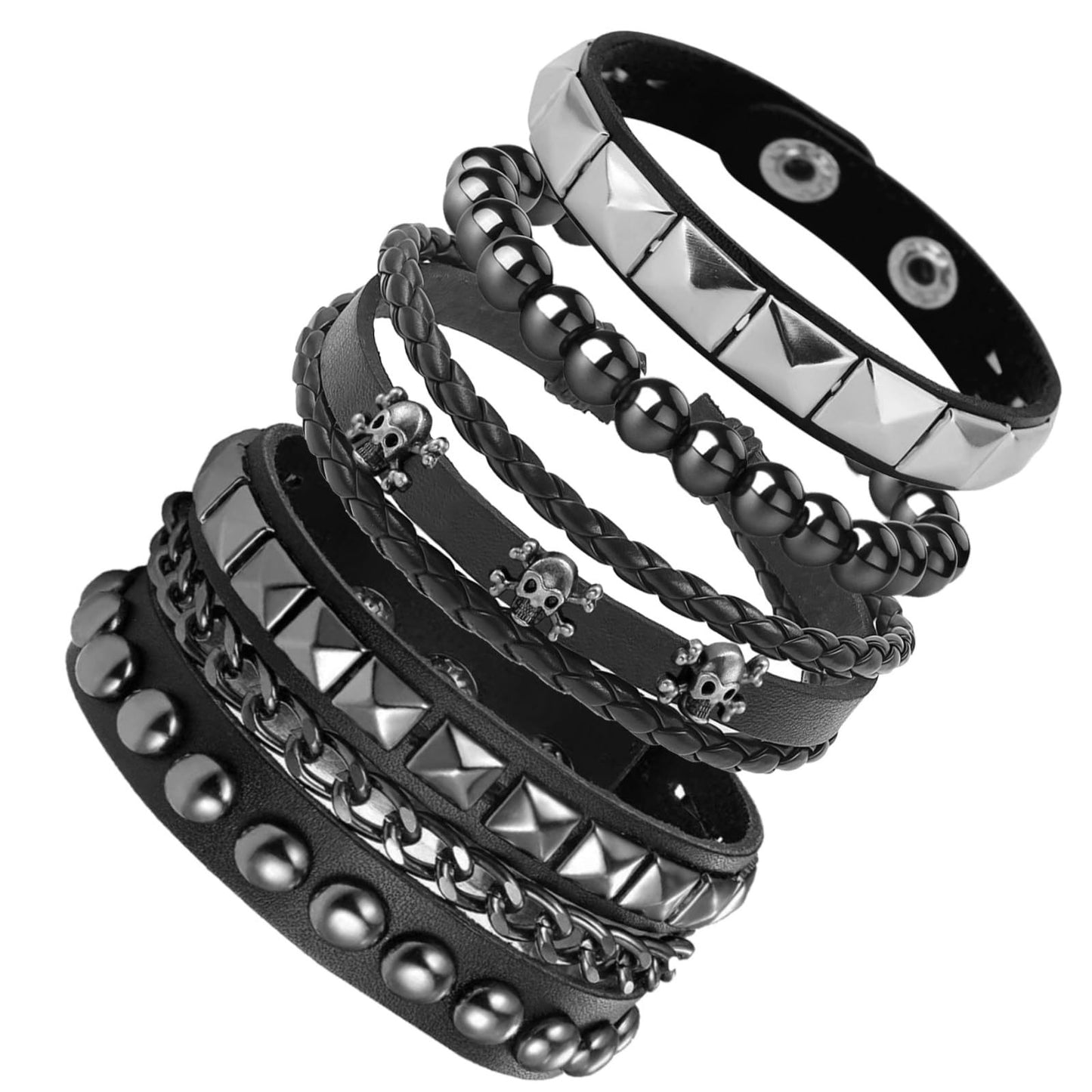 Men's Punk Chain Personality Hip Hop Rivet Bracelets