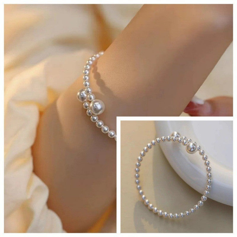 French Style Vintage Pearl Gentle Temperament Female Design Gift Simple Bracelet