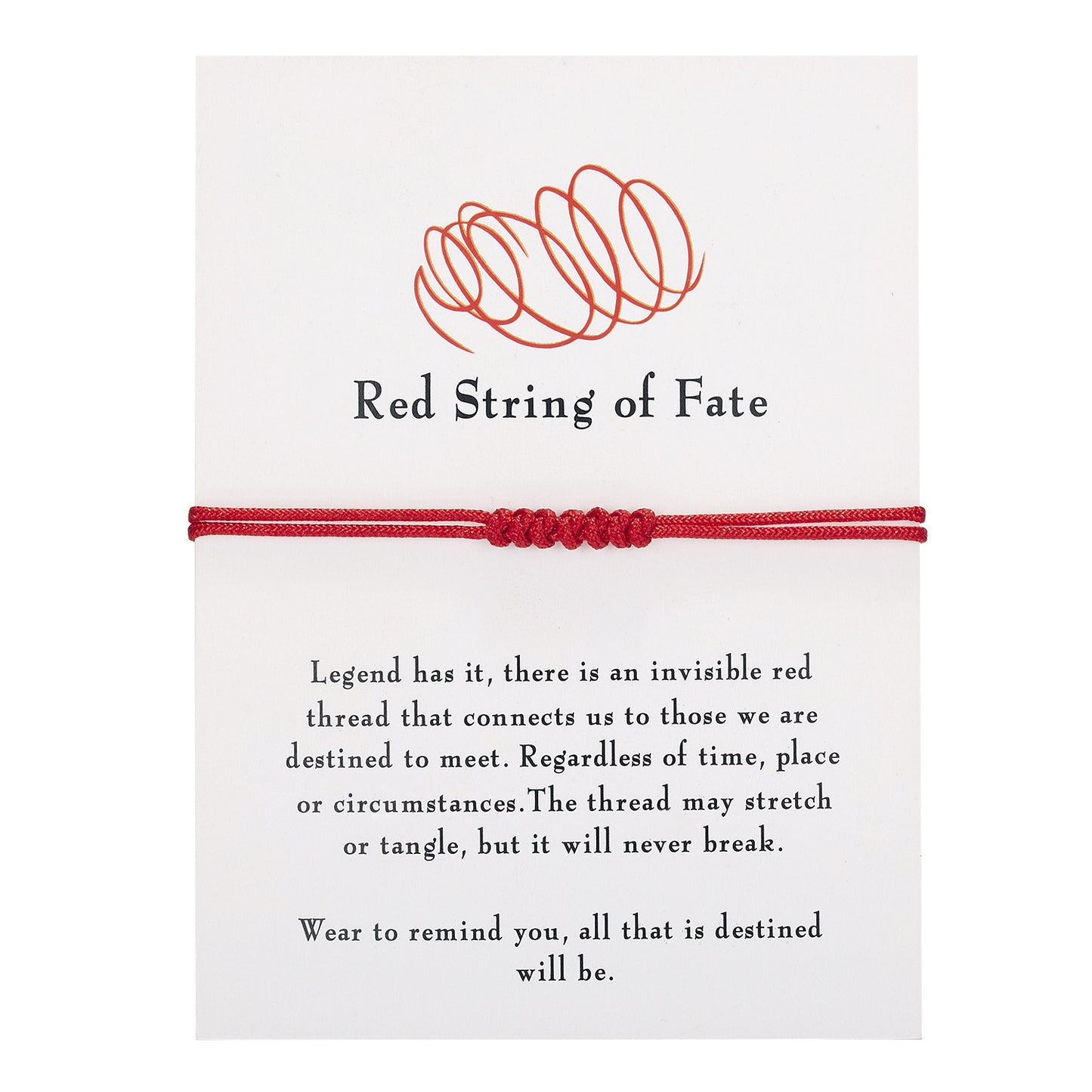 Red Rope Woven Length Adjustable Couple Paper Bracelet