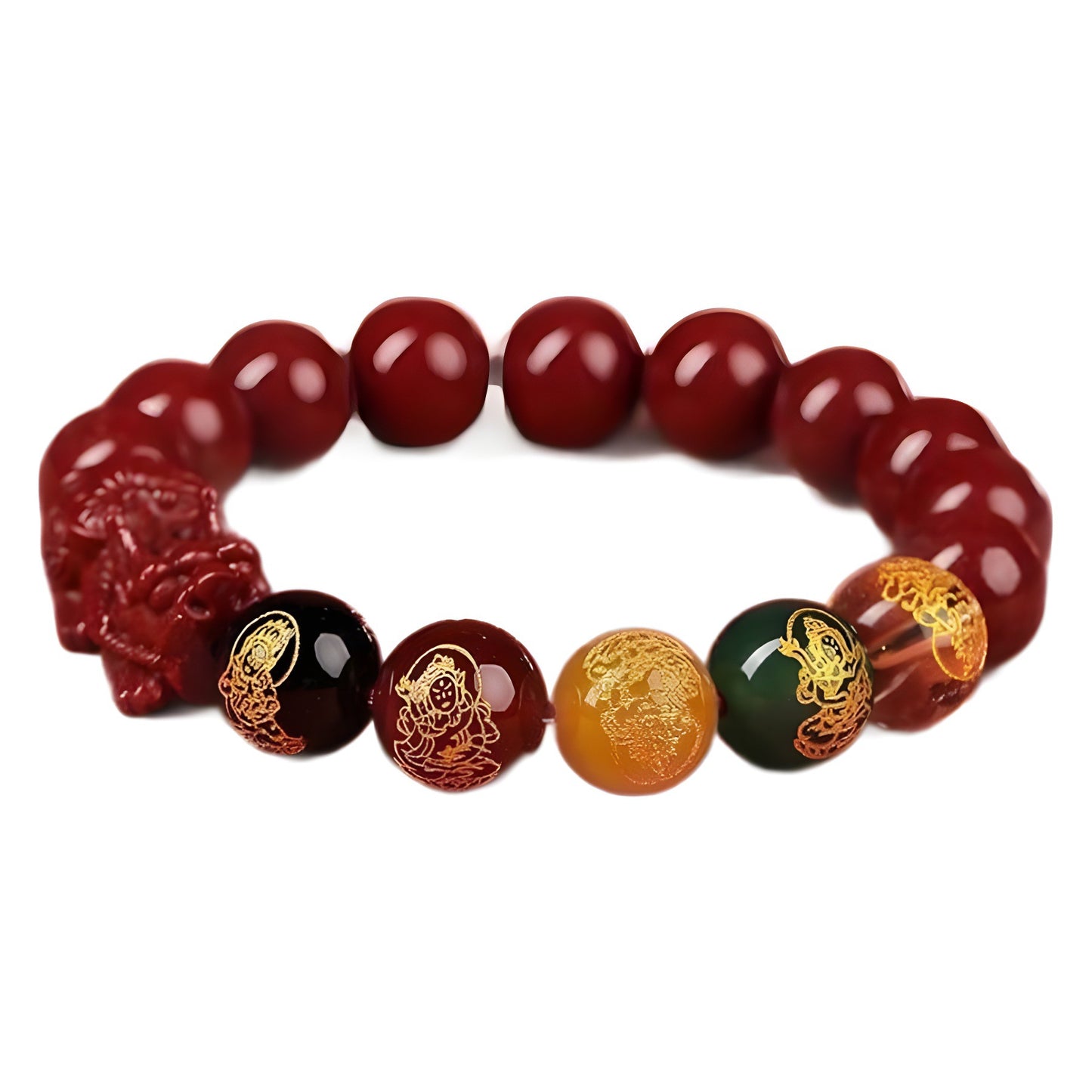 Women's & Men's Purple Gold Sand Five Gods Of Wealth Bracelets