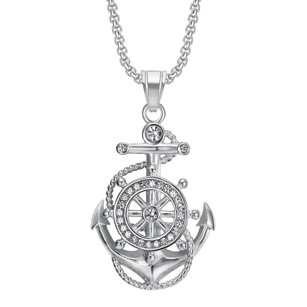 Hop Ear Metal Alloy Diamond Boat Necklace