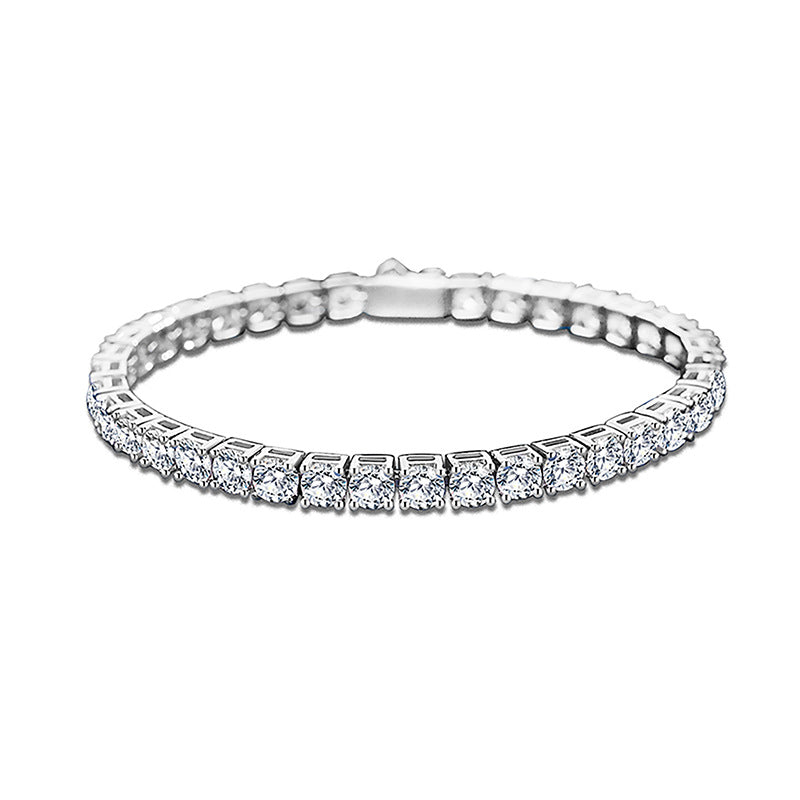 Bracelets de mode en Zircon Moissanite pour femmes et hommes et argent