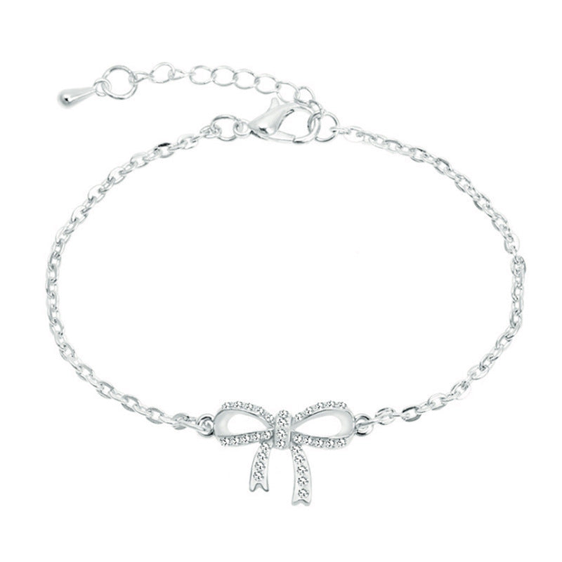 Women's Bow Versatile Lady Simple Exquisite Refined Grace Fashion Fresh Bracelet