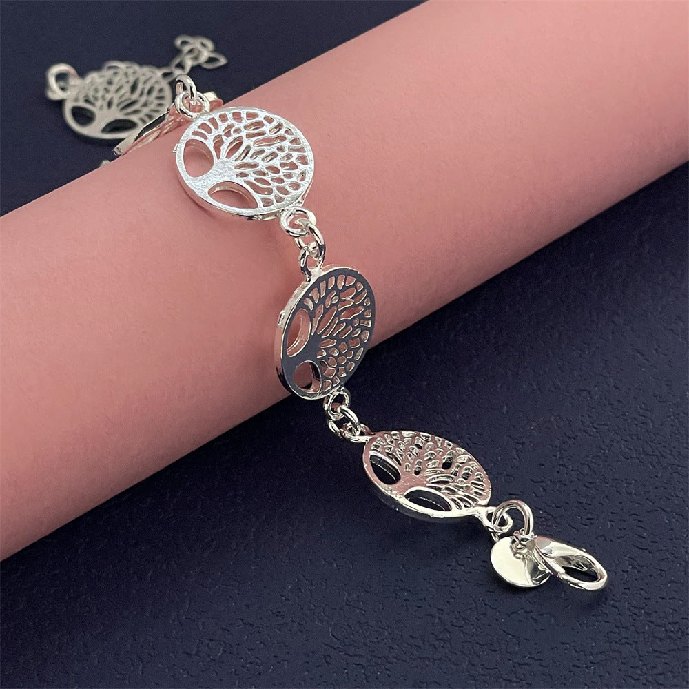 Creative Sier Plated Lucky Tree Popular Bracelet
