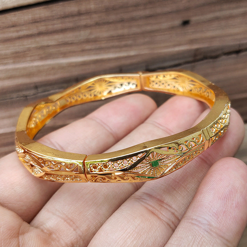 Flower Arab African Ethiopian Moon Embroidery Bracelets