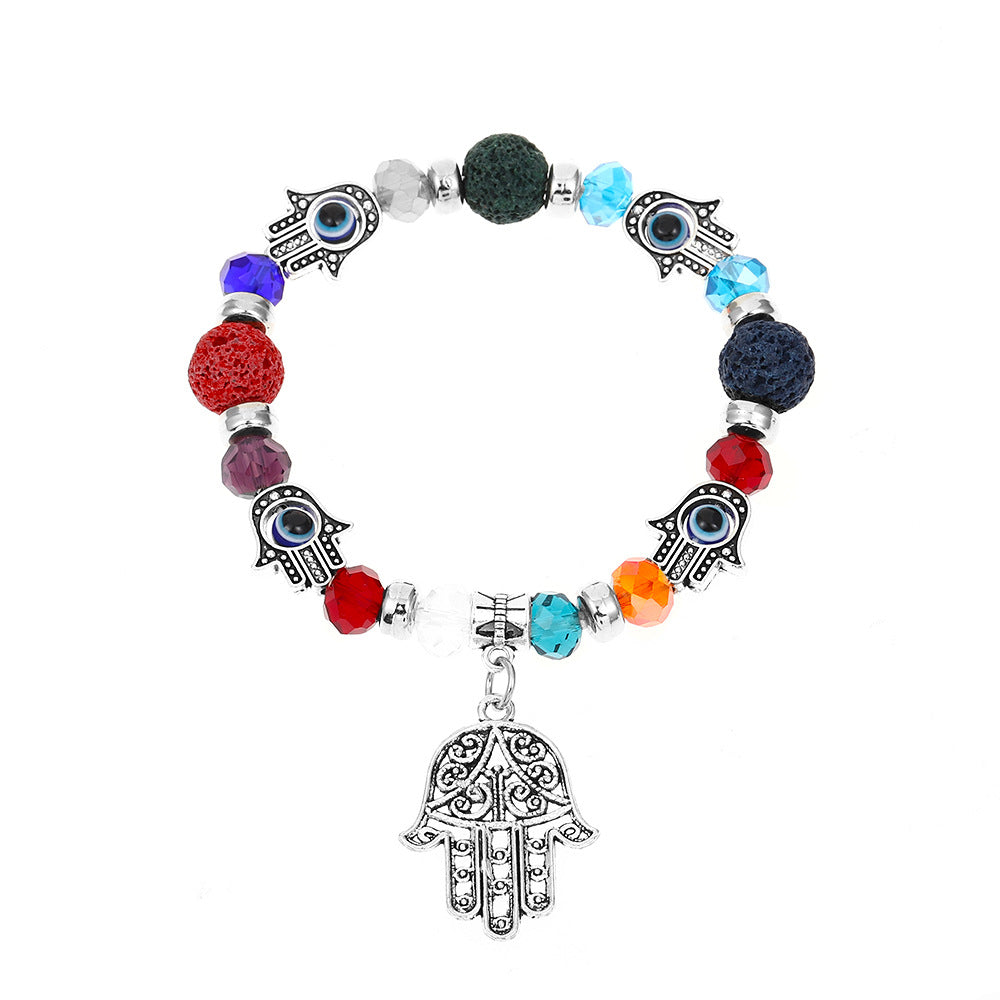 Blaue Teufelsauge-Harzkugel-Fatima-Armbänder