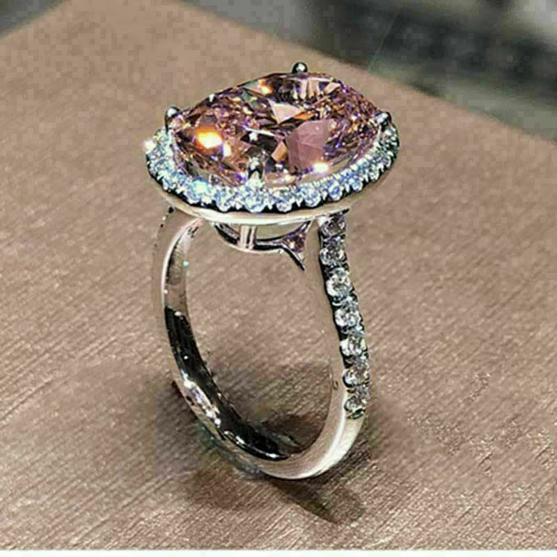 Pink Zircon Fashion Exquisite Temperament Imitation Rings